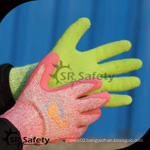 SRSAFETY winter use style,latex foam machine gloves